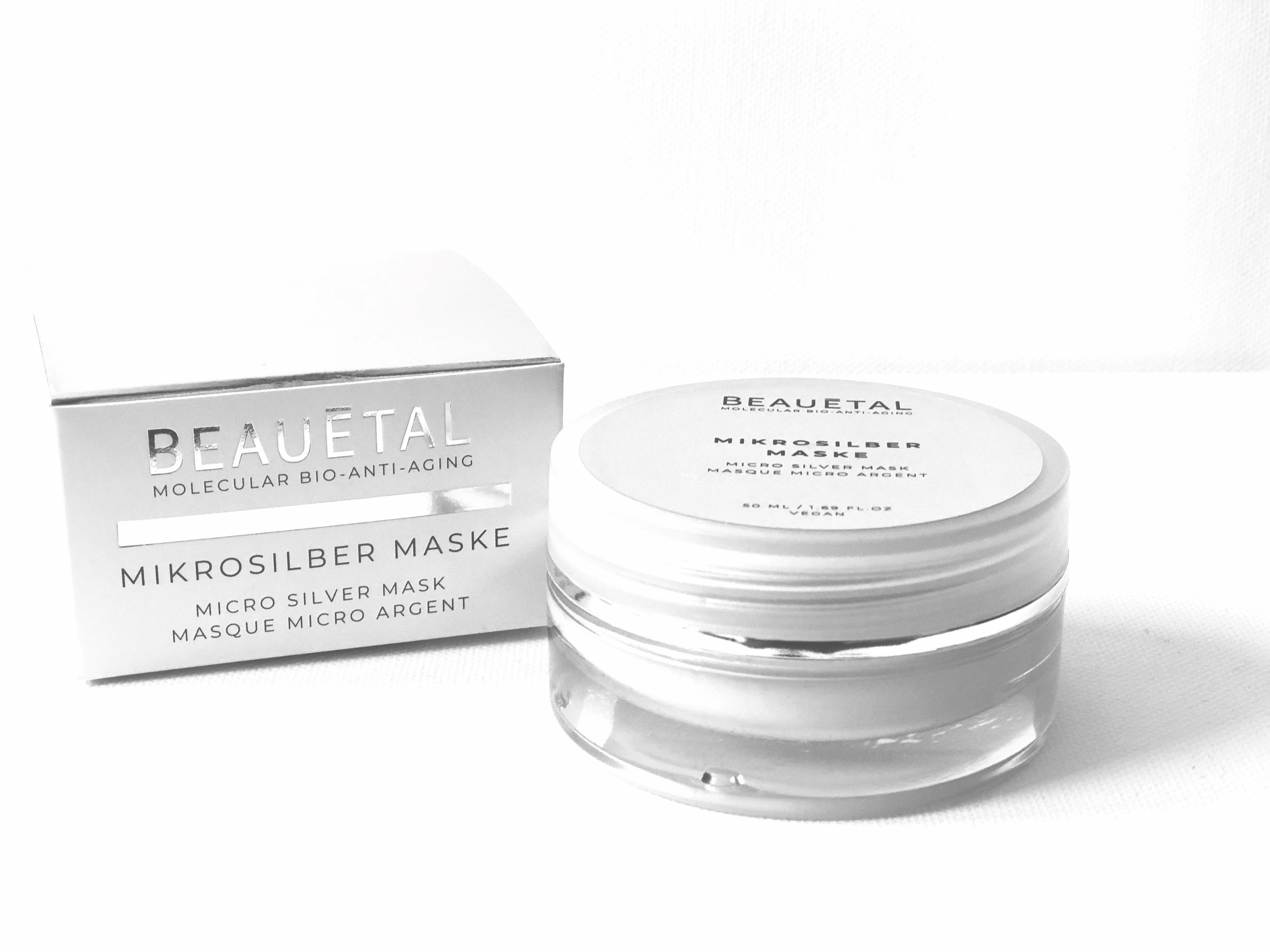 Beauétal  Mikrosilber Creme Maske Anti-Aging. Bei Rosacea Falten gestresster Haut periorale Dermatitis trockene empfindliche Haut Naturkosmetik Neurodermitis Mikrosilber Maske Nacht und Tag
