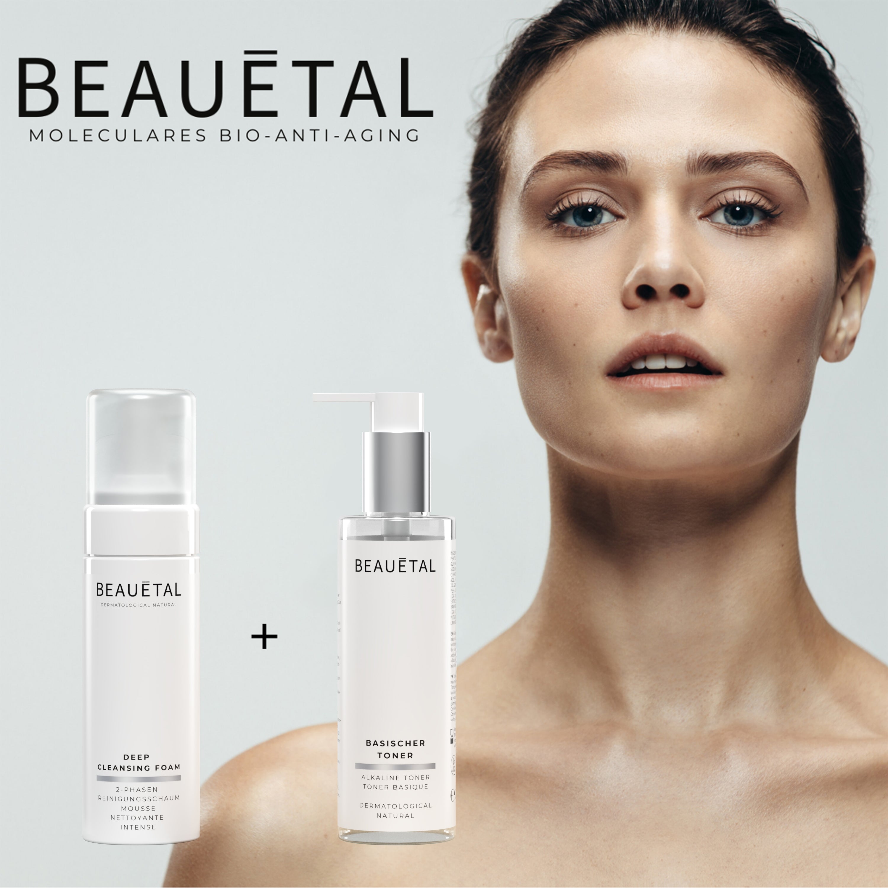Beauétal Basischer Toner ph-Wert 8 und 2-Phasen Reinigungsschaum Cuperose Naturkosmetik übersäuerte Haut überpflegte Haut dermatitische Haut periorale Dermatitis Neurodermitis Rosacea Rosazea Akne große Poren ohne PEG ohne Mineralöl