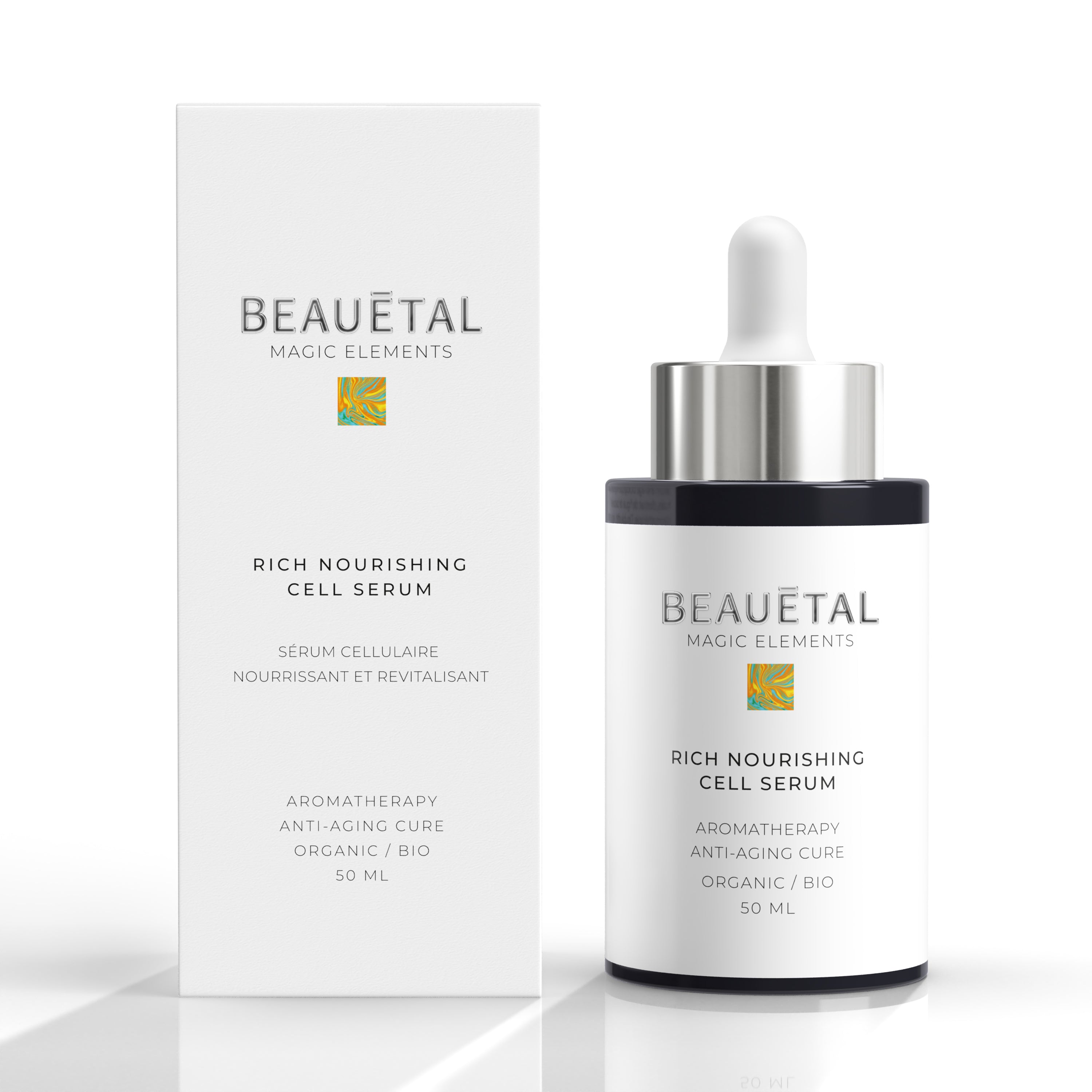 Rich Nourishing Cell Serum, vegane. Bio-Kosmetik. Dermatest "sehr gut". 9 Öle Hautöl. Bio-Anti-Aging Gesichtskur für Regeneration, Kollagensynthese, Hauterneuerung, Hautelastizität & bei Stress. Mitochondrien. Nährstoffversorgung in der Zelle. Molekular